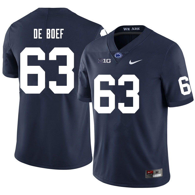 Men #63 Collin De Boef Penn State Nittany Lions College Football Jerseys Sale-Navy - Click Image to Close